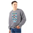 thumbnail image 1 of Smurfs Squad Papa Smurfette Cartoon Unisex Plus Size Sweatshirt Brisco Brands 3X, 1 of 5