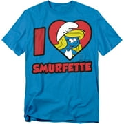 تي شيرت السنافر I Love Smurfette تي شيرت جرافيكي للجنسين للرجال والنساء