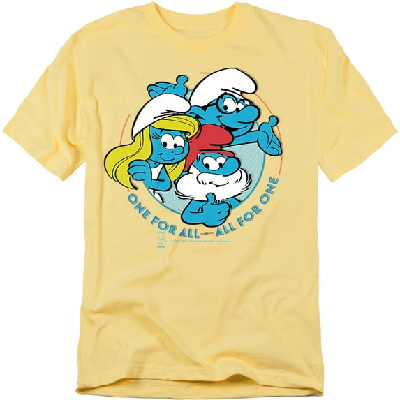 Smurfs T-Shirt Papa Smurf Smurfette All For One Unisex Graphic Tee For Men & Women