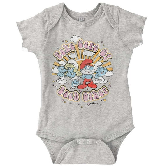 Smurfs Take Care Of Each Other Bodysuit Jumper Girls Infant Baby Brisco Brands 18M