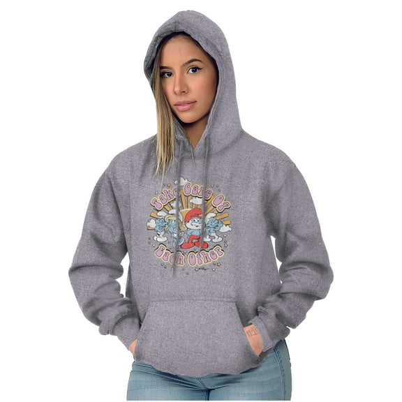 Smurfs Take Care Of Each Other Hoodie Sweatshirt Women Brisco Brands S