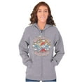 thumbnail image 1 of Smurfs Take Care Of Each Other Zip Hoodie Sweatshirt Women Brisco Brands S, 1 of 5