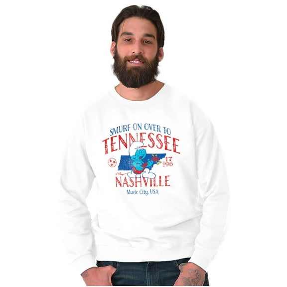 Smurfs Tennessee Nashville Cartoon Sweatshirt for Men or Women Brisco Brands S