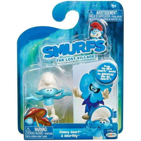 Smurfs The Lost Village Clumsy & Smurf Lily Figure (2 Pack)
