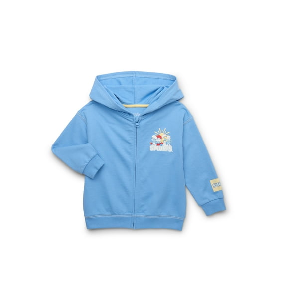 Smurfs Toddler Boys Full-Zip Hoodie with Front and Back Graphics, Sizes 12M-5T