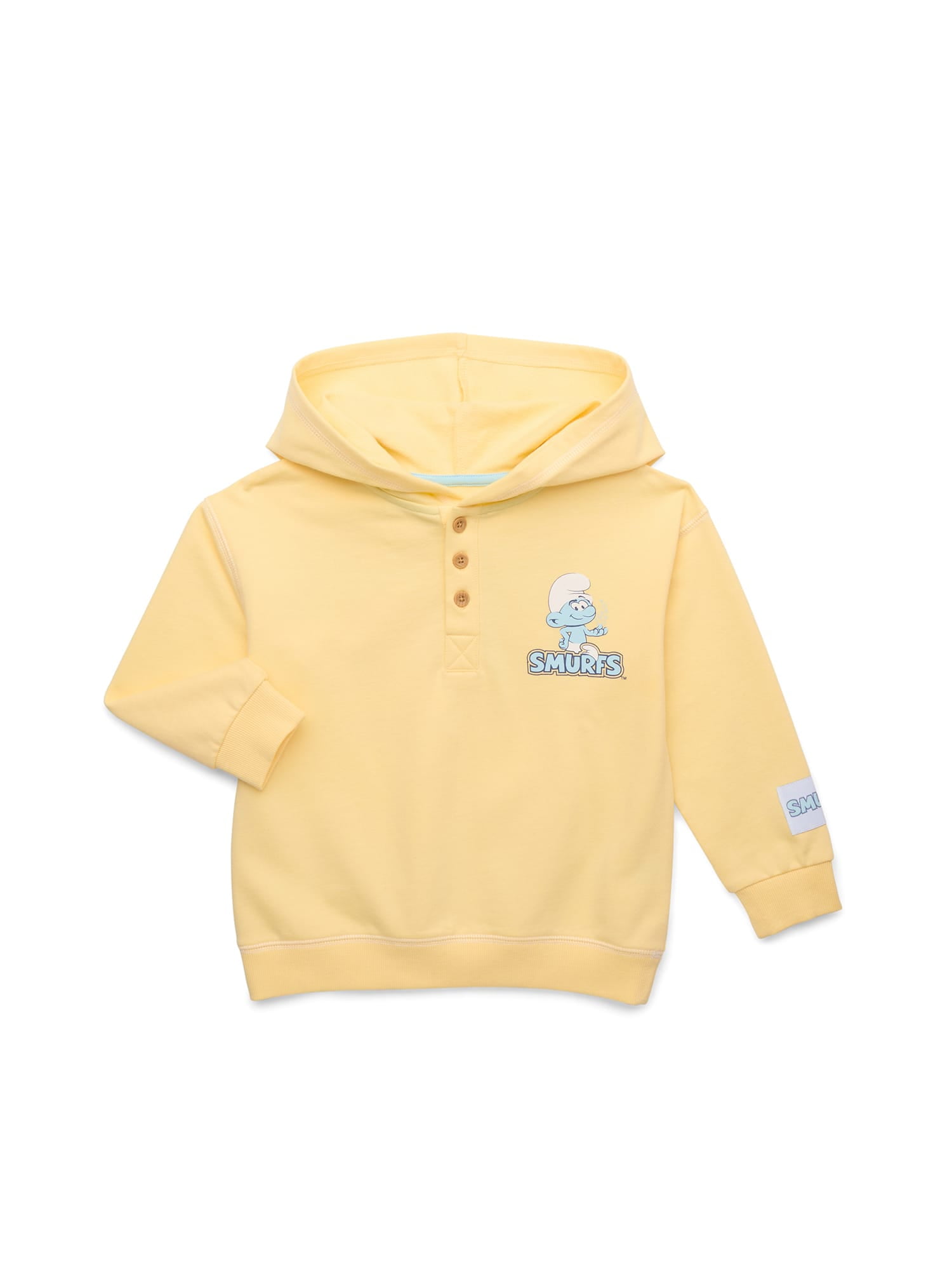 Smurfs Toddler Boys Pullover Hoodie with Front and Back Graphics, Sizes 12M-5T