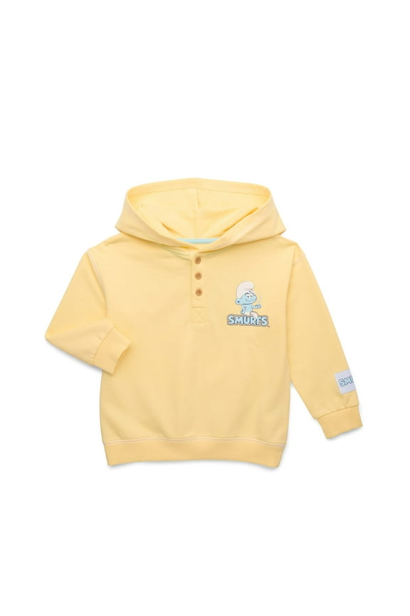 Smurfs Toddler Boys Pullover Hoodie with Front and Back Graphics, Sizes 12M-5T