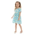 thumbnail image 1 of Smurfs Toddler Girl Allover Print Dress with Short Sleeves, Sizes 2T-5T, 1 of 7
