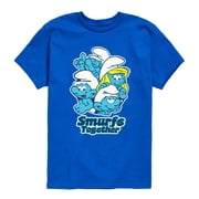 Smurfs - Together Boys Short Sleeve Graphic T-Shirt