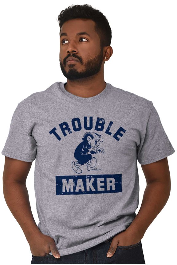 Trouble Maker Gargamel Funny Men's Graphic T Shirt Tees Brisco Brands M