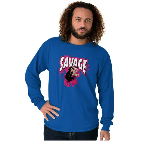 Smurfs Villain Savage Graffiti Long Sleeve TShirt Men Women Brisco Brands S