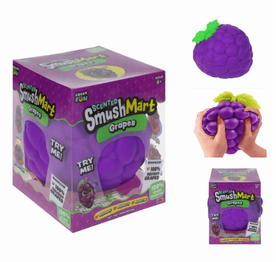Smush Mart Rms Smush Mart Grapes Viral Limited Edition Squishy Crazy Fun 5”, Scented ...