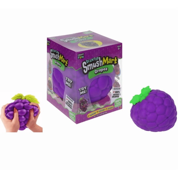 Smush Mart Grapes Viral Limited Edition Squishy Crazy Fun 5, Scented Grape Squish Toy , Soft Sensory Stress Relief Tools for Teens & Adults
