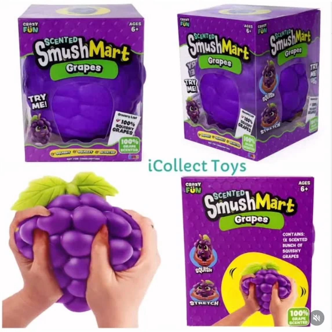Smush Mart Grapes Viral Limited Edition Squishy Crazy Fun 5”, Soft