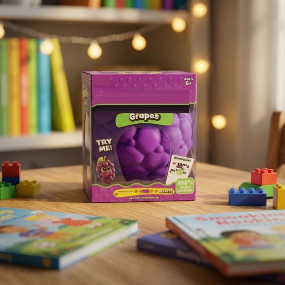Smush Mart Grapes Viral Limited Edition Squishy Crazy Fun 5”, Soft Sensory Stress Relief Tools for Teens & Adults - Fun Novelty Gift for Holiday Festivals