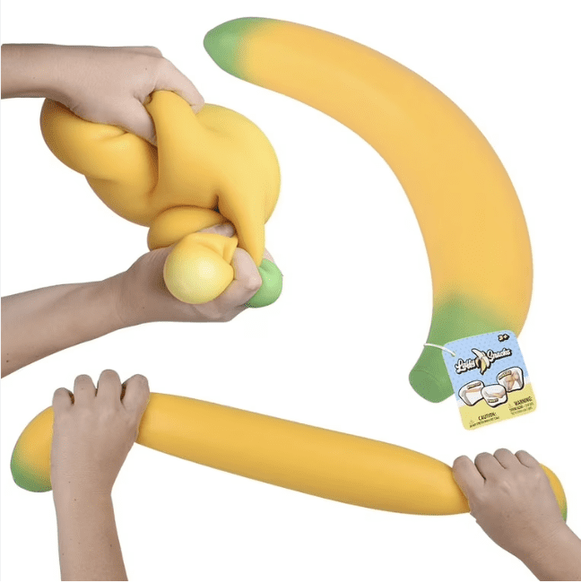 Laffy Snacks Squishy Sensory Banana Stress Relieving Banana Figure