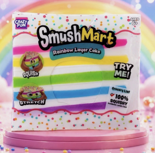 SmushMart Jumbo Squishy Cake-Slow-Rising Squishy Figure, Bread - Stress Relief Squeeze Ball