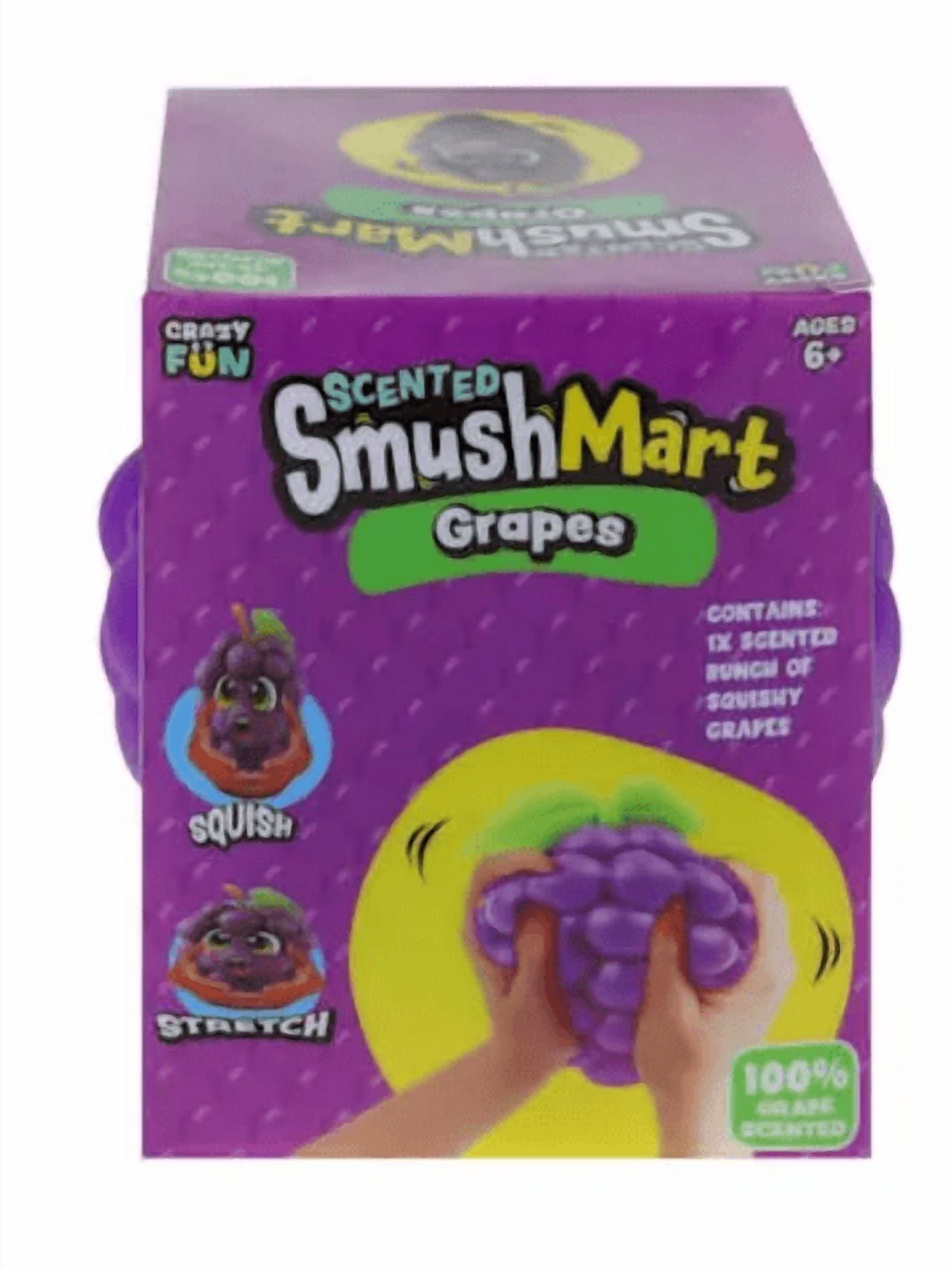 SmushMart Jumbo Squishy Grape-Slow-Rising Squishy Figure, Bread - Stress Relief Squeeze Ball