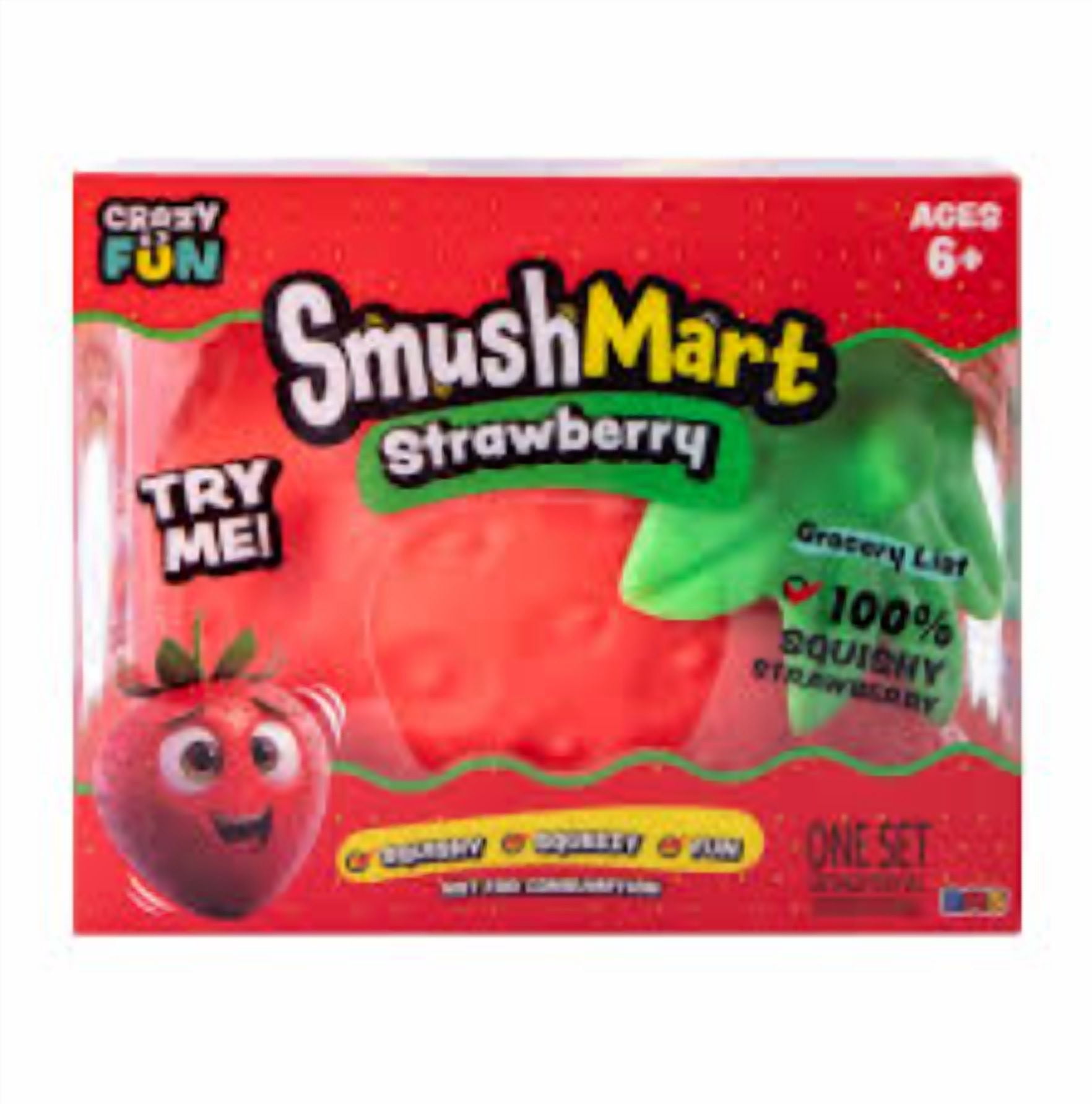 SmushMart Strawberry Squishy Toy,Strawberry Shaped Squishy Toy, Food-Inspired Slow-Rising Stress Relief Squeeze Ball,Fun Novelty Gift for Holiday Festivals