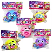 Smushers Squishies Dog Face Toys - 5 Assorted Cute Expressions, Moldable Face Smushers Dog Face Swap Squeeze Smush