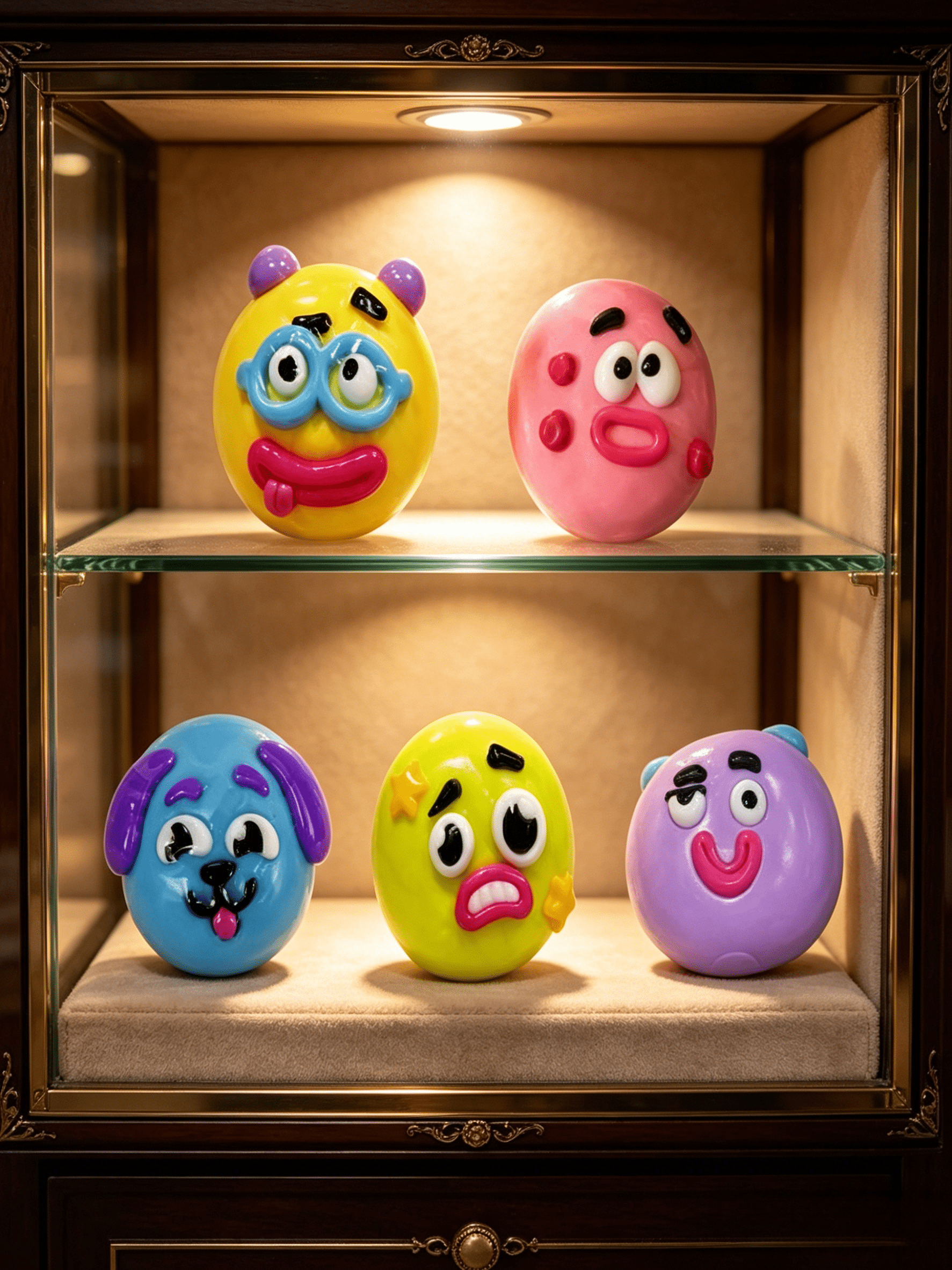 Smushers Squishy 5-Pack, Cute Moldable Face Swap Squishy Balls, Assorted Expressions Slow Rise Squeeze Toys, Collectible Desk Decor & Sensory Gadgets（A+B+C+D+E）