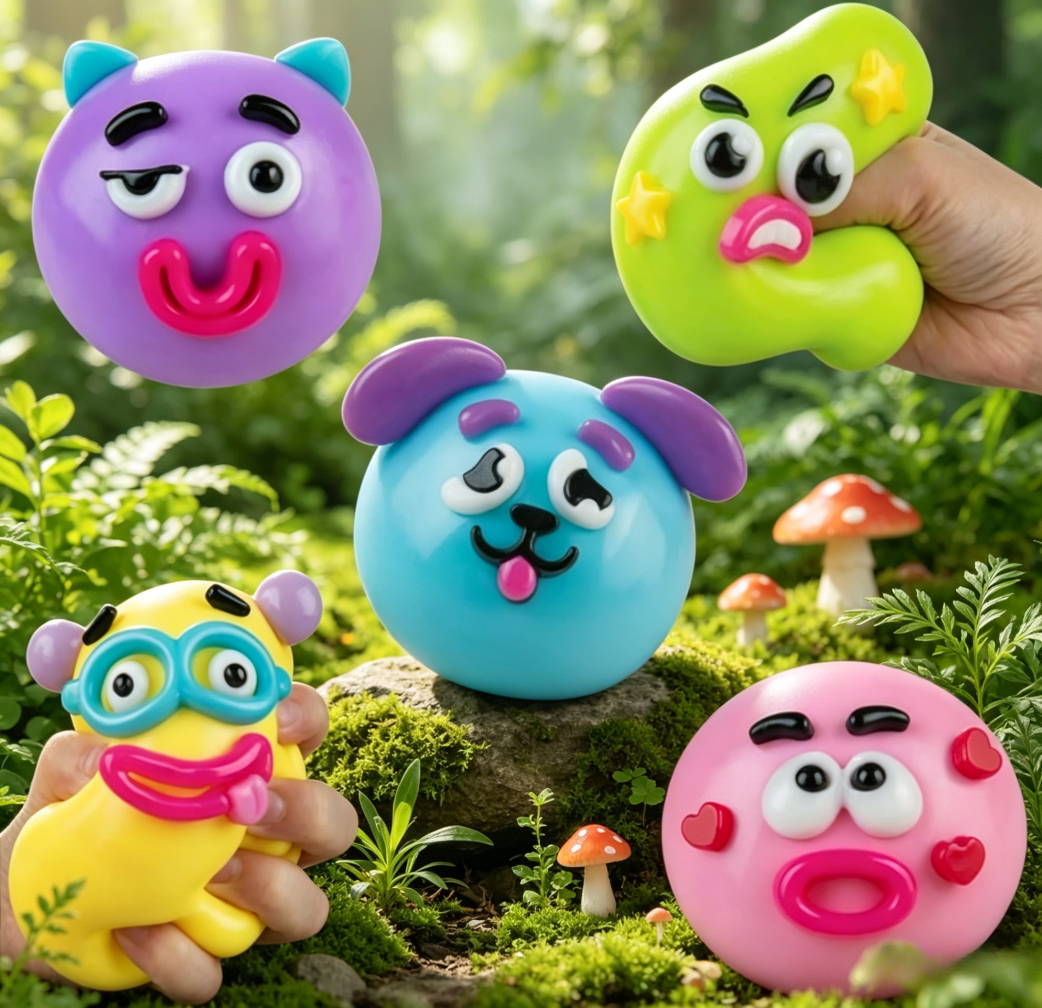 Cute Dog Face Sensory Fidget,Dog Face Swap Squishy,smushers Sensory with Interchangeable Faces,Divertidas Bolas Blandas Sensoriales For Aliviar El Estrés Y La Ansiedad, For Niños Y Adultos(C