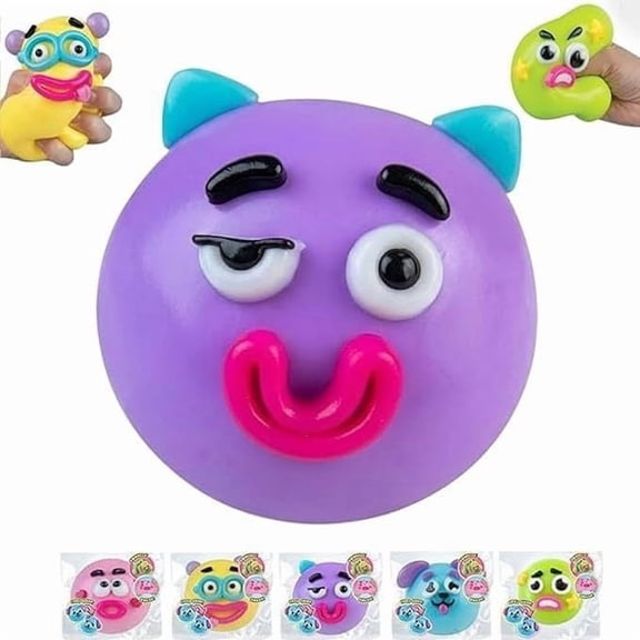 Smushers Squishy, Curiosities Dog Face Swap Squishy Toy, Soft Moldable Cute Slow
