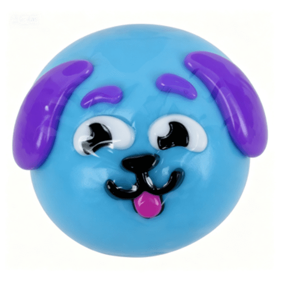 Smushers Squishy Dog Face , Novelty Smush Face Squeeze Toys, Durable Material Party Favor for Birthdays and Get-Togethers , Safe & Fun for All AgesBlue