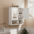 Smuxee Bathroom Cabinet over The Toilet Storage,Medicine Cabinet with Mirror Door,White