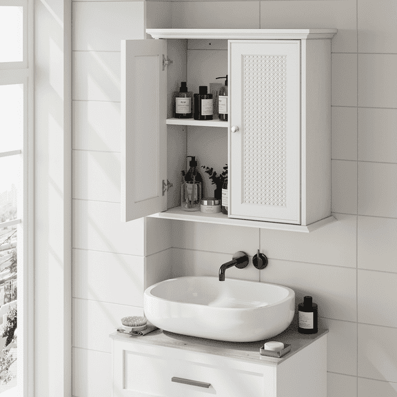 Smuxee Bathroom Storage with Bathroom Shelf,Bathroom Organizers and Storage Wall Cabinet