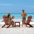 thumbnail image 1 of Smuxee Folding Adirondack Chair Sets of 2, Wood Outdoor Chairs for Patio, Brown, 1 of 8