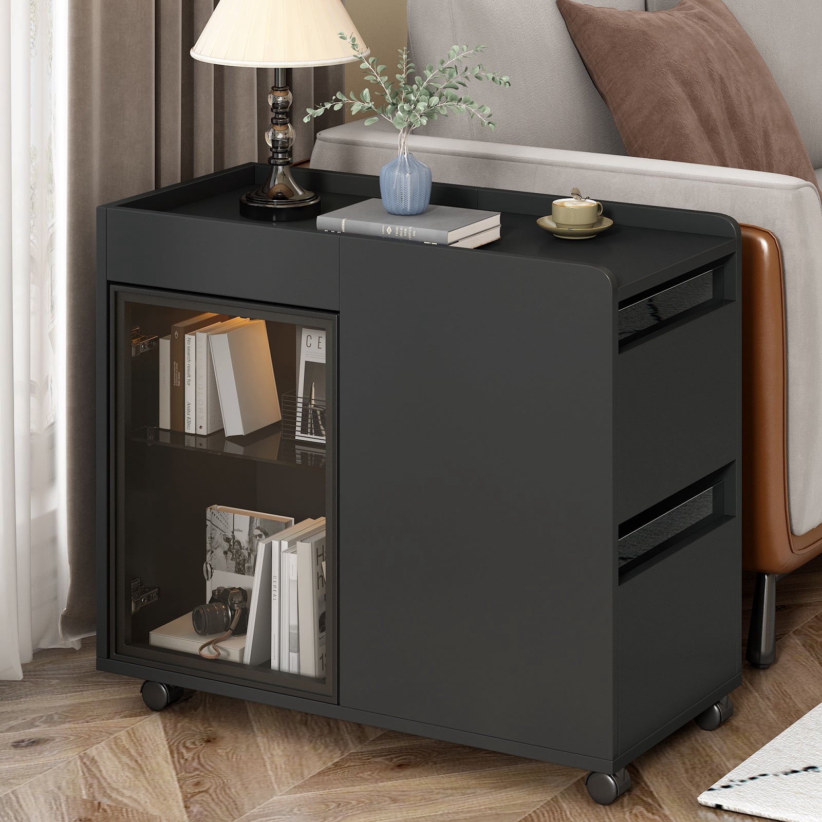 Smuxee Modern Storage End Tables for Living Room,Sofa Side Table with ...