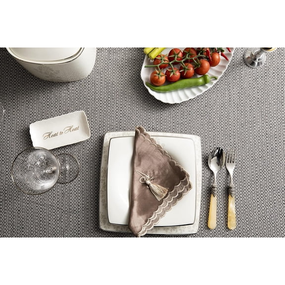 Smyrna Original Turkish Table Cloth | 60 x 84 Inches | Decorative Tablecloth for Dining Table | Versatile Farmhouse Table Cover for Kitchen Dining, Buffet Parties and Camping (Latte)