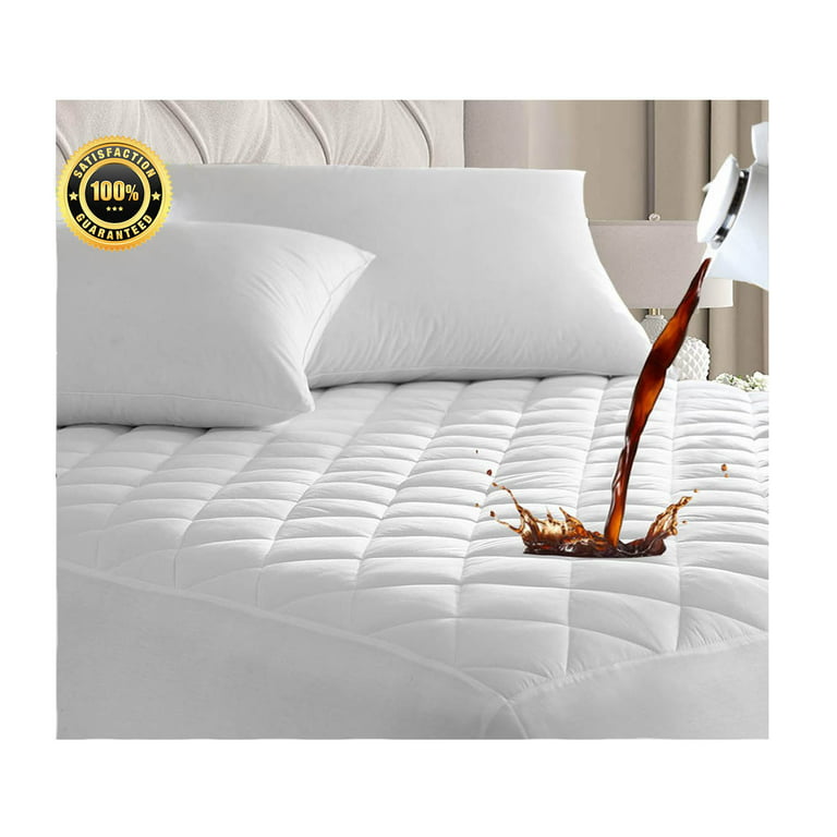 Sufdari Mattress Protector,Waterproof Mattress Cover Queen,18 Deep Pocket  Mattress Protector,Fitted Sheet Style with Elastic Rubber Band,Washable and