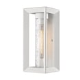 thumbnail image 1 of Smyth 1-Light Outdoor Wall Light in Natural White with Seeded Glass, 1 of 4