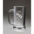 thumbnail image 1 of Smyth Irish Coat of Arms Glass Beer Mug (Sand Etched), 1 of 1