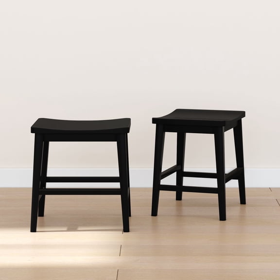 Plank+Beam 18" Solid Wood Smythe Dining Table Height Stool