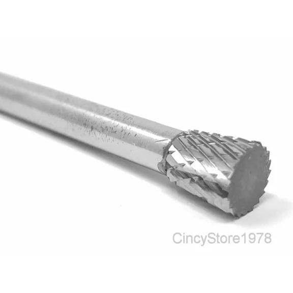 Sn2D Taper Shape Tungsten Carbide Burr Bur Cutting Tool Die Grinder Bit 1/4" New