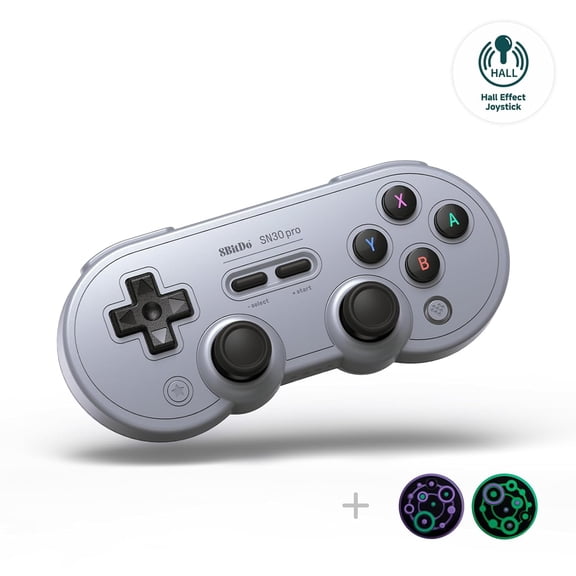 Sn30 Pro Wireless Bluetooth Controller Hall Effect Joystick Update Retro Gamepad for Switch/Switch 2 PC Steam Deck Android Raspberry PI iPhone iPad macOS and Apple TV (Gray Edition)
