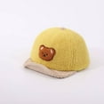 thumbnail image 1 of SnD Plus Baby Peaked Baseball Cap Fluffy Bear Infant Newborn Sun Hat Lovely Bear Hat Boy Girl Kids Toddler - Yellow, 1 of 4