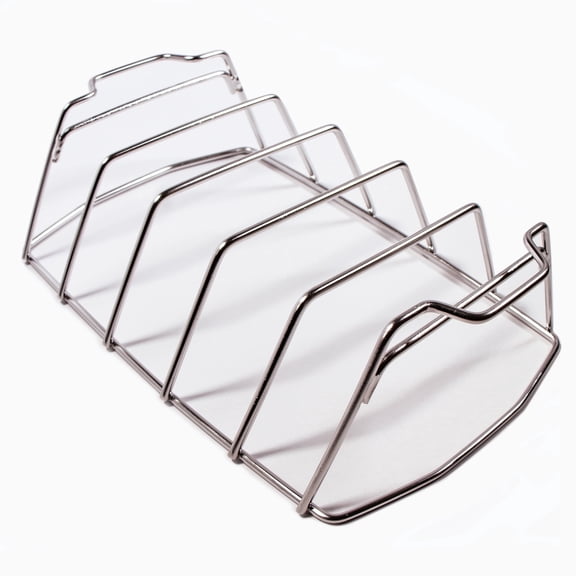 SnS Grills Slow 'N Sear Rib 'N Roast Rack  304 Stainless 2-in-1 Reversible Rib Rack & Roasting Rack for Weber 22-Inch Kettle Grills