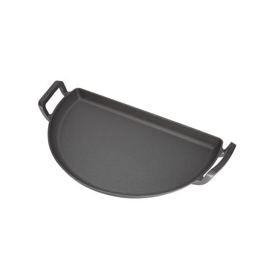 SnS Grills Slow 'N Sear® Cast Iron Drip 'N Griddle Pan 18" — 3-in-1 Cast Iron Drip Pan & Smashburger Griddle for Weber 18-Inch Kettle & Home 'N Roam Travel Kettle