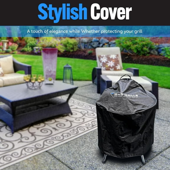 SnS Grills Slow ‘n Sear Kettle Grill Cover - Outdoor Charcoal BBQ Kettle Accessories, Fits and Charbroil, Perfect for Smokey Mountain, Barbecue Smoker, and Round Table Burners