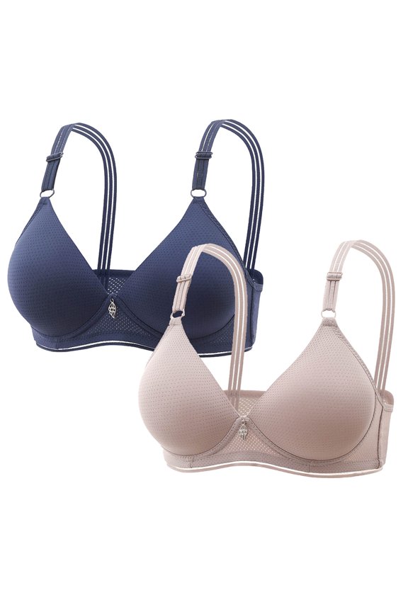 Bras for Women no Underwire 2PC Woman's Color Comfortable Hollow Out Perspective Bra Underwear No Rims