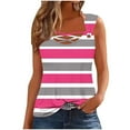 thumbnail image 1 of SnZhen Casual Tank Top for Women Women's Striped Printed Camisole Sleeveless Loose Vest Tops, 1 of 5