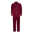 thumbnail image 1 of SnZhen Christmas Family Pajamas Set Men's Style Silk-like Christmas Solid Color Tops & Pants Lovers Loungewear Winter Nightwear L, 1 of 4