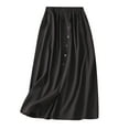 thumbnail image 1 of SnZhen Maxi Skirts for Women Summer Women's Summer Comfort Fashion Solid Color Elastic Waist Button Vent Pocket Skirt, 1 of 7