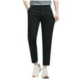 thumbnail image 1 of SnZhen Men's Pants Man Solid Color Straight Barrel Pockets Button Full Length Pants, 1 of 5