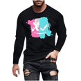 thumbnail image 1 of SnZhen Mens Shirts Fashionable Men's Printed Top With Long Sleeved Round Neck And Smiling Face Printed Top/shirt, 1 of 4
