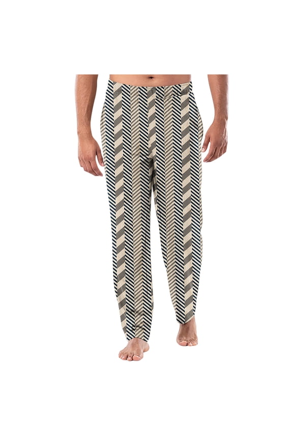 Pants for Man Men's Home Sleepwear Thin Loose Pants Plaid Straight Leg Pants Men's Casual Pants